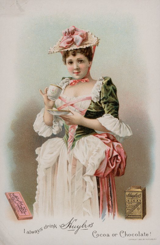 Pubblicità per il cacao e la cioccolata da bere di Huyler, 1893 da American School