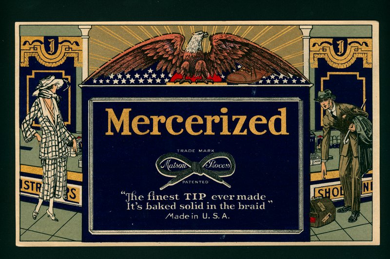 Pubblicità americana per cotone mercerizzato da American School