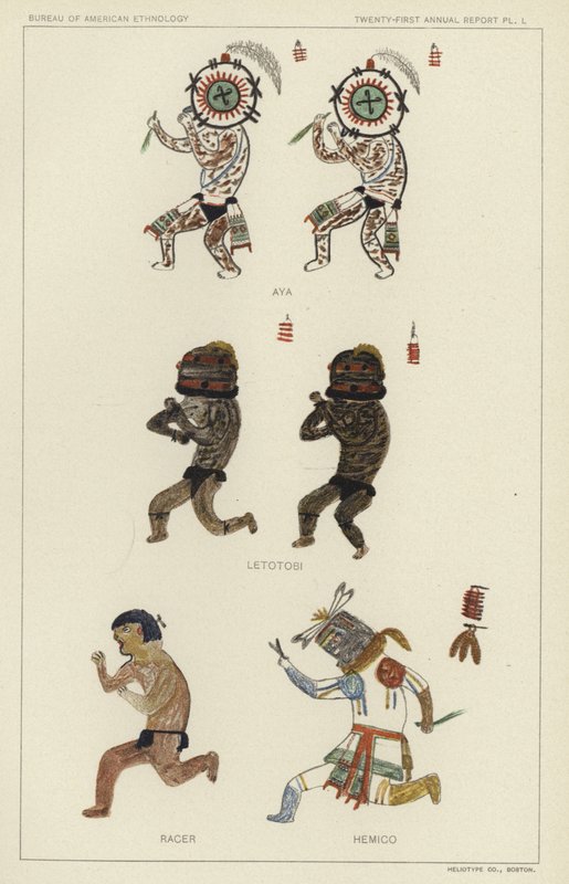 Aya, Letotobi, Racer, Hemico (litografia a colori) da American School