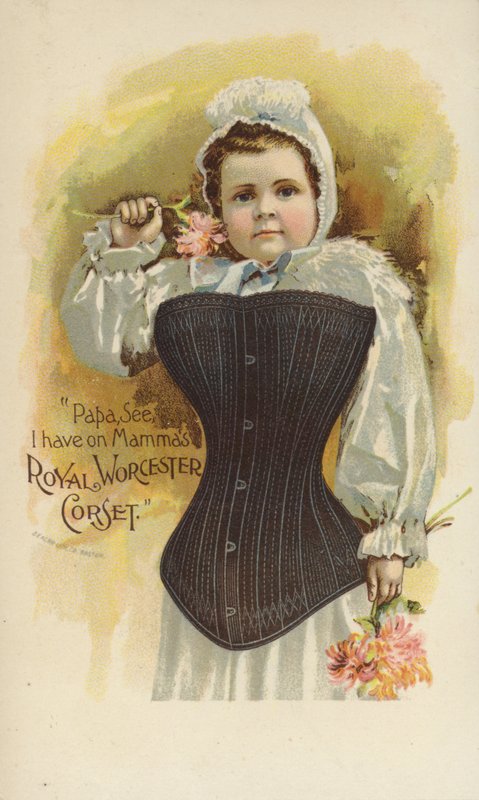 Volto di bambino con corsetto da American School