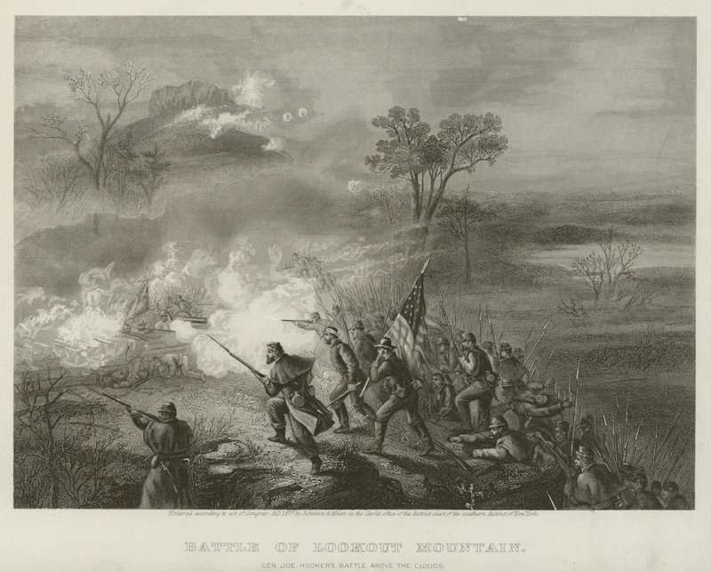 Battaglia di Lookout Mountain, 1863 da American School