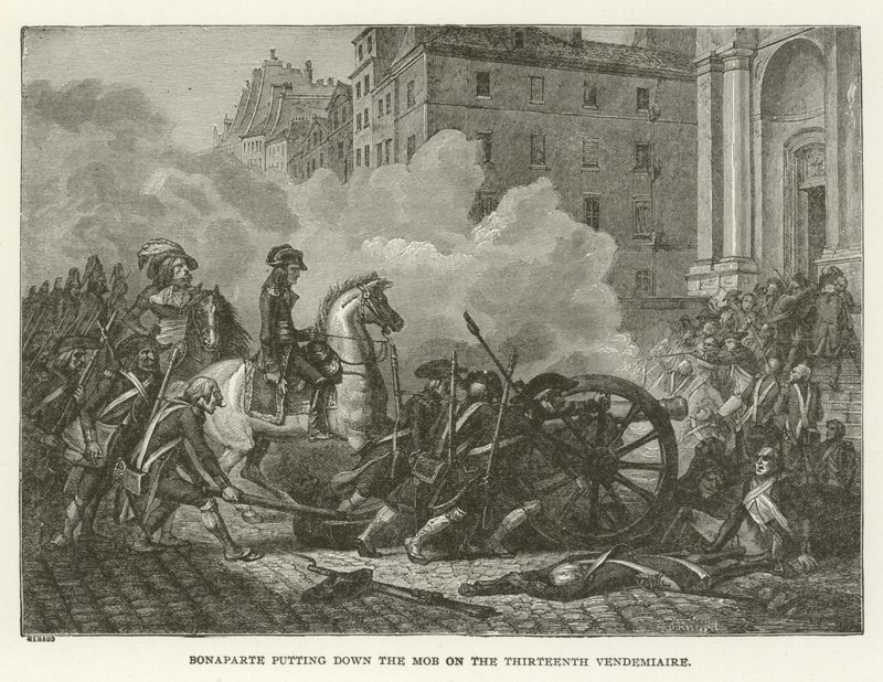 Bonaparte che reprime la folla il tredicesimo Vendemiaire da American School