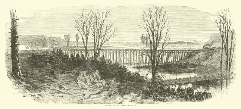 Ponte sulla ferrovia militare, marzo 1865 da American School