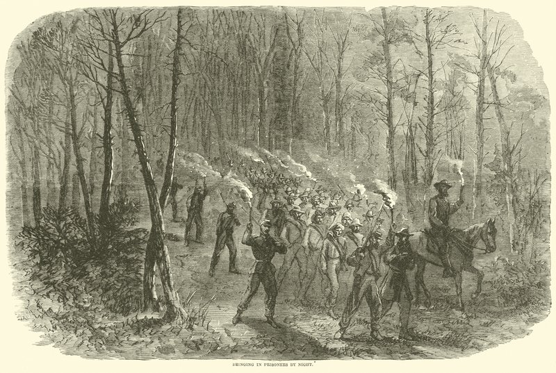 Portare prigionieri di notte, agosto 1864 da American School