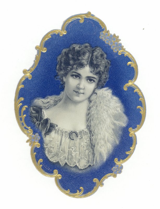 Busto di una giovane donna con capelli corti da American School