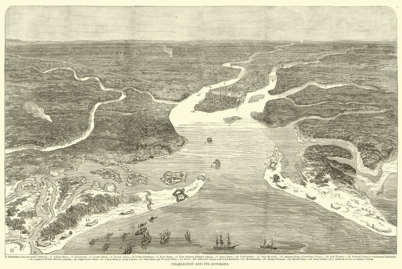 Charleston e i suoi dintorni, luglio 1863 da American School