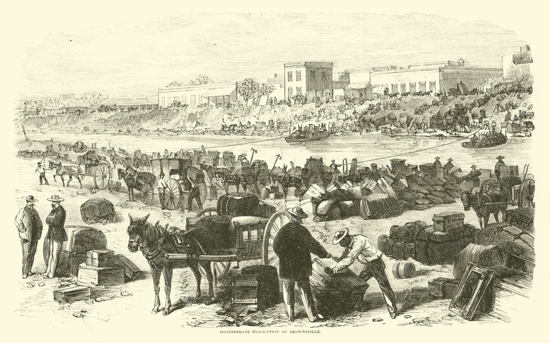 Evacuazione confederata di Brownsville, novembre 1863 da American School
