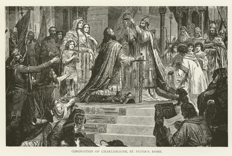 Incoronazione di Carlo Magno, San Pietro, Roma da American School