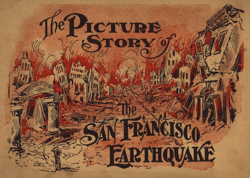 Illustrazione di copertina per La storia illustrata del terremoto di San Francisco da American School