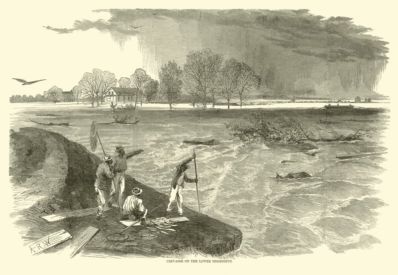 Crepaccio sul Basso Mississippi, 1862 da American School