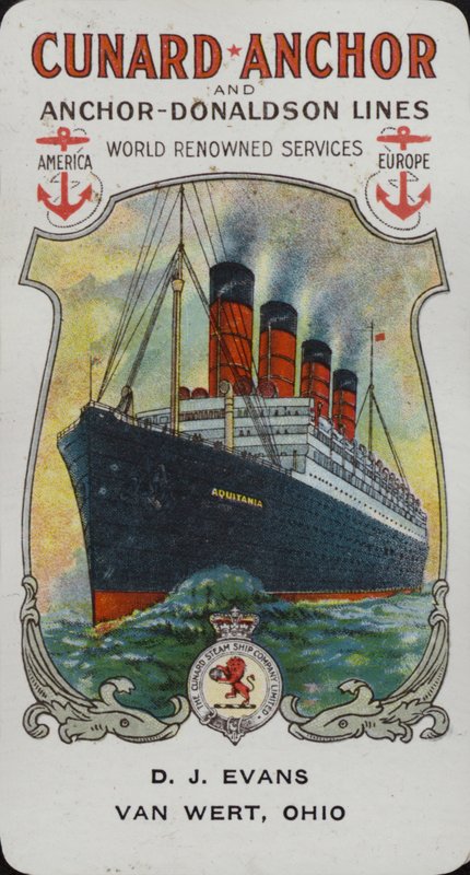 Nave Cunard - Aquitania da American School