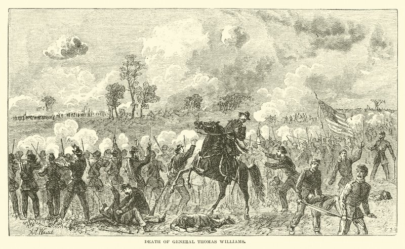 Morte del generale Thomas Williams, agosto 1862 da American School