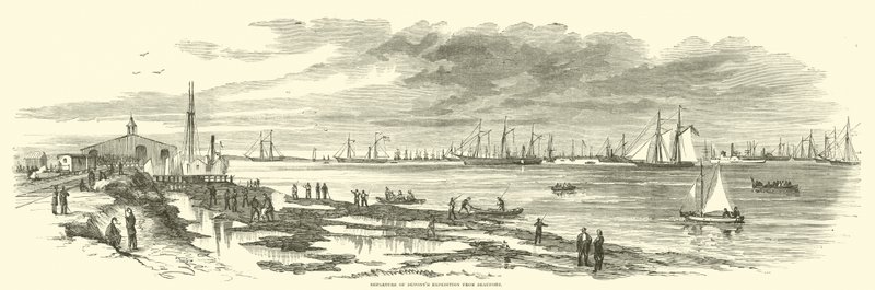 Partenza della spedizione di Dupont da Beaufort, gennaio 1863 da American School