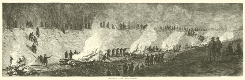 Distruzione della Weldon Railroad, settembre 1864 da American School