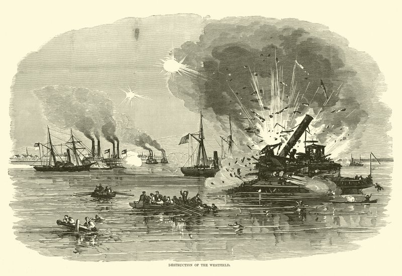 Distruzione della Westfield, gennaio 1863 da American School