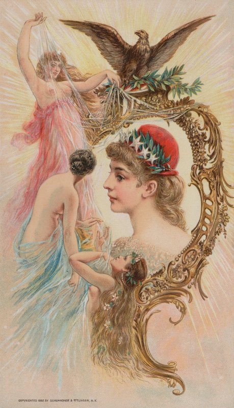 Aquila e ninfe, 1892 da American School