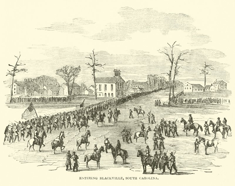 Entrata a Blackville, Carolina del Sud, gennaio 1865 da American School