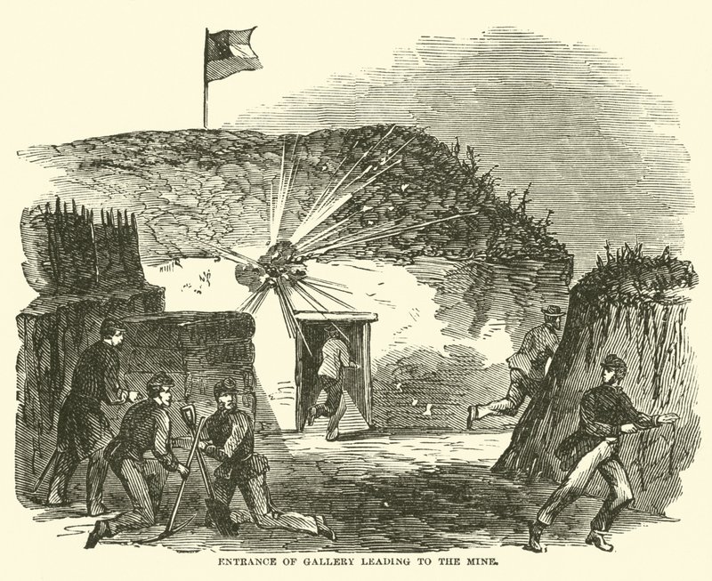 Ingresso della galleria che conduce alla miniera, giugno 1863 da American School