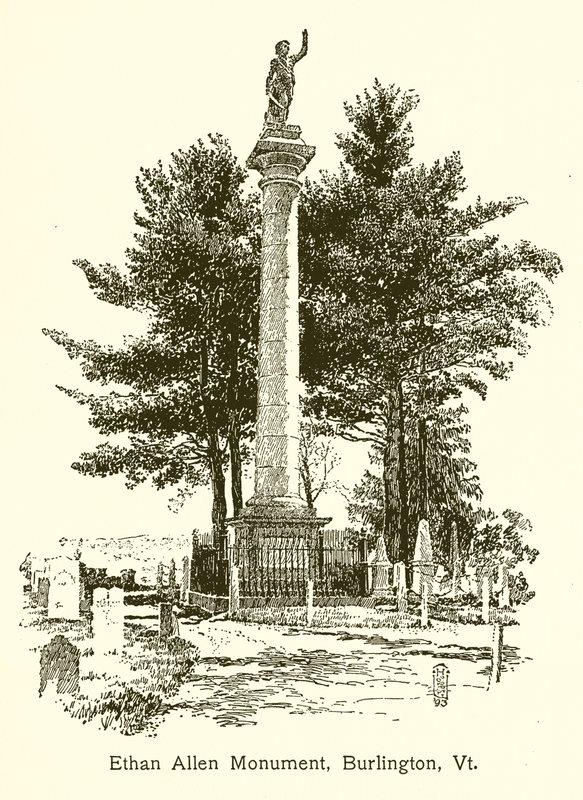 Monumento di Ethan Allen, Burlington, Vt da American School