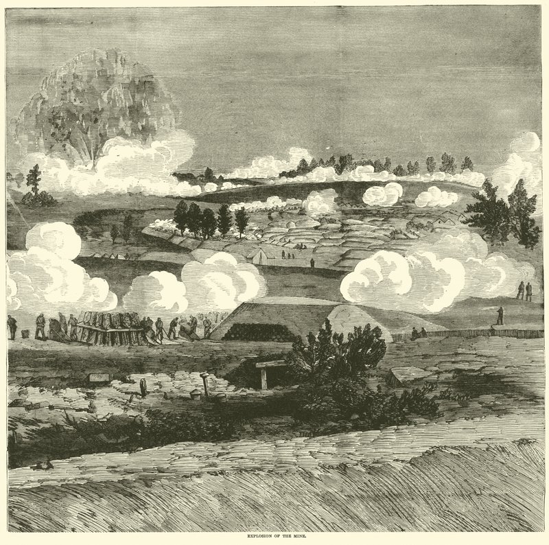 Esplosione della miniera, luglio 1864 da American School
