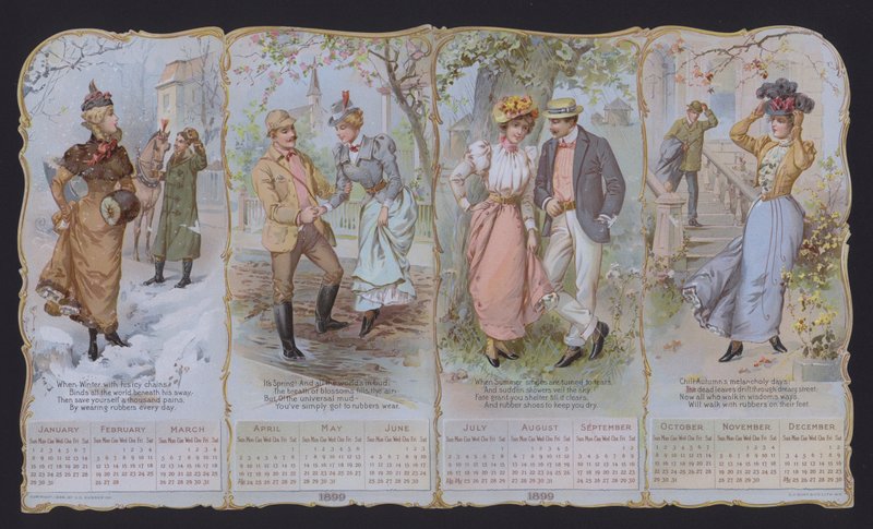 Calendario della moda per il 1899 da American School