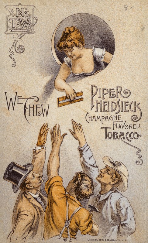 Ragazza che distribuisce tabacco (Piper Heidsieck) da American School