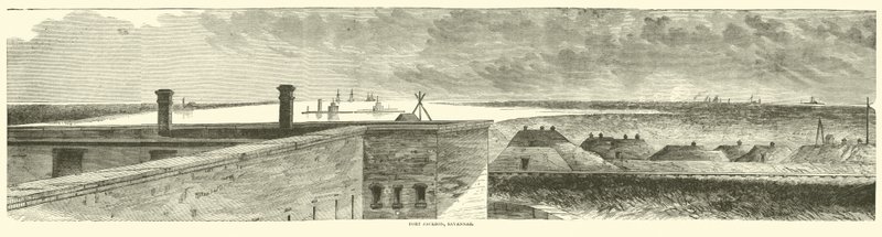 Forte Jackson, Savannah, dicembre 1864 da American School