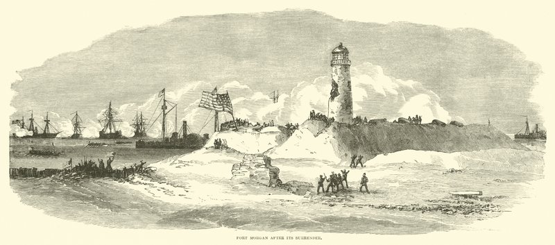 Forte Morgan dopo la sua resa, agosto 1864 da American School