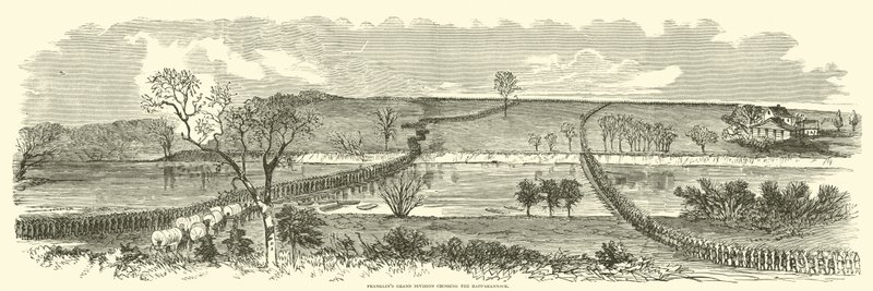 La Grande Divisione di Franklin attraversa il Rappahannock, dicembre 1862 da American School