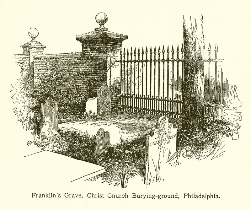 Tomba di Franklin, Cimitero della Chiesa di Cristo, Filadelfia da American School