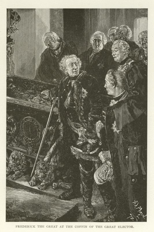 Federico il Grande alla Bara del Grande Elettore da American School