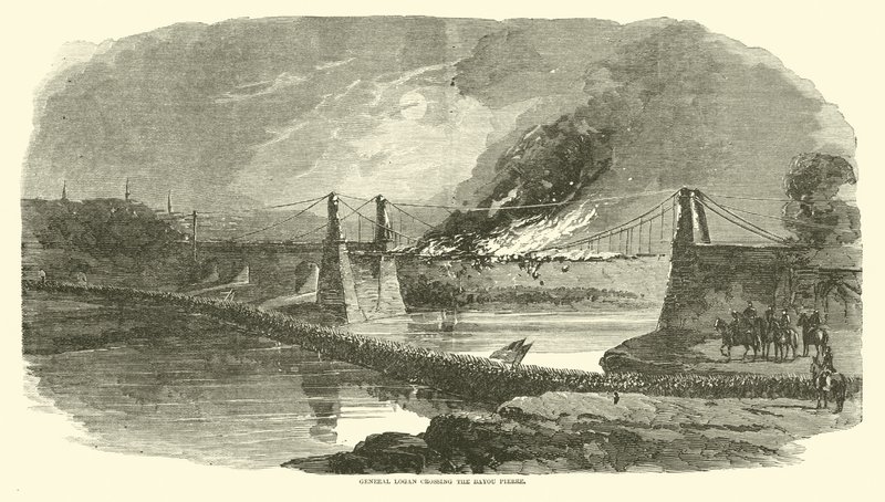 Il generale Logan attraversa il Bayou Pierre, maggio 1863 da American School