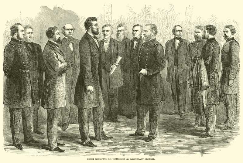 Grant riceve la sua commissione come tenente generale, maggio 1864 da American School
