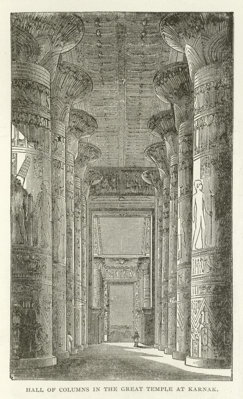 Sala delle Colonne nel Grande Tempio di Karnak da American School