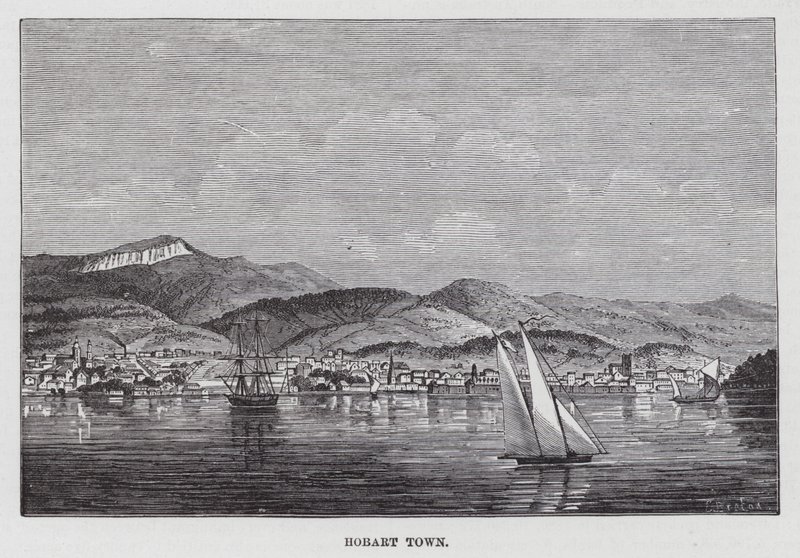 Hobart Town (incisione) da American School
