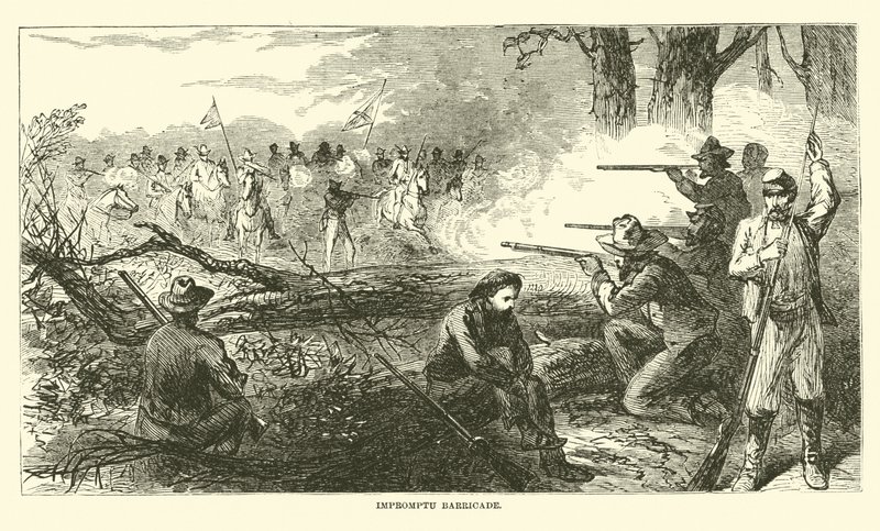 Barricata improvvisata, luglio 1863 da American School