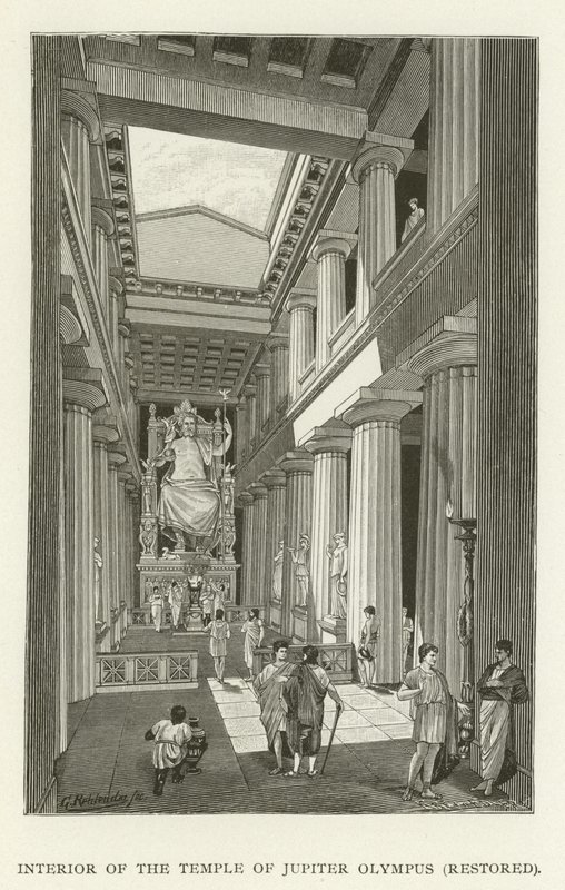 Interno del Tempio di Giove Olimpo, restaurato da American School