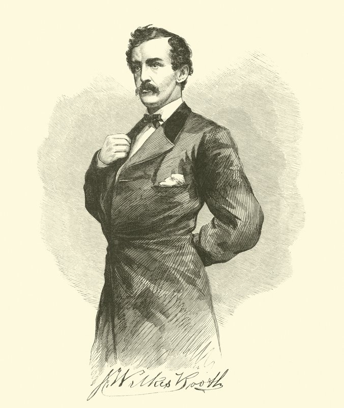 J Wilkes Booth, aprile 1865 da American School