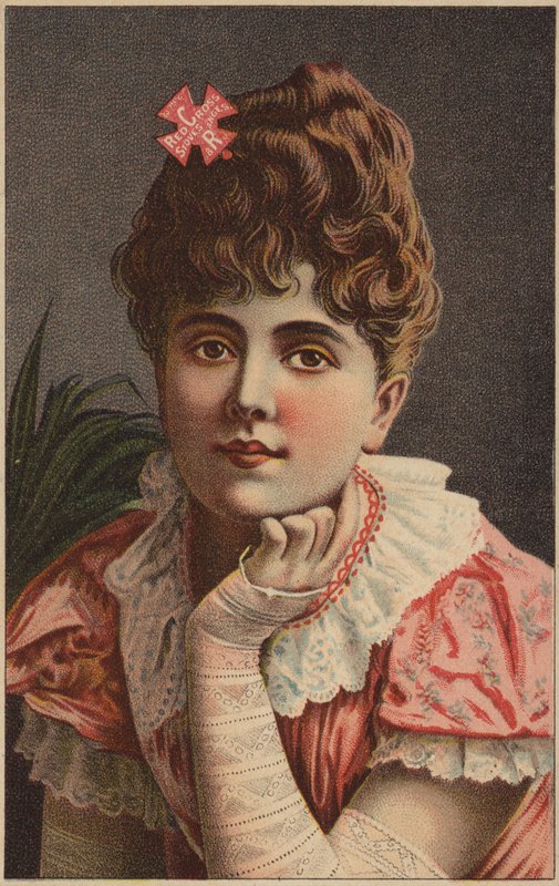 Signora con vestito rosa da American School