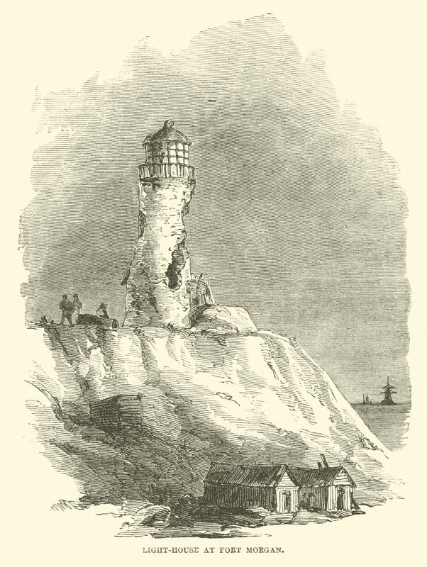 Faro al Forte Morgan, agosto 1864 da American School