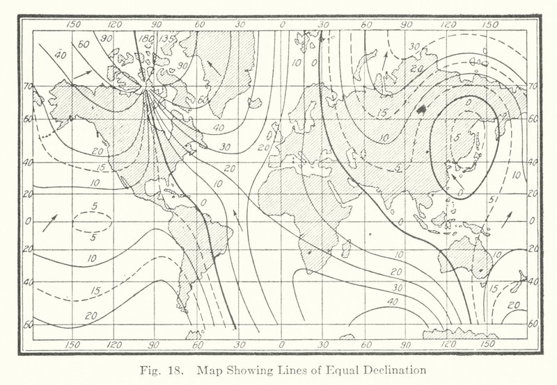 Mappa che Mostra le Linee di Declino Uguale da American School