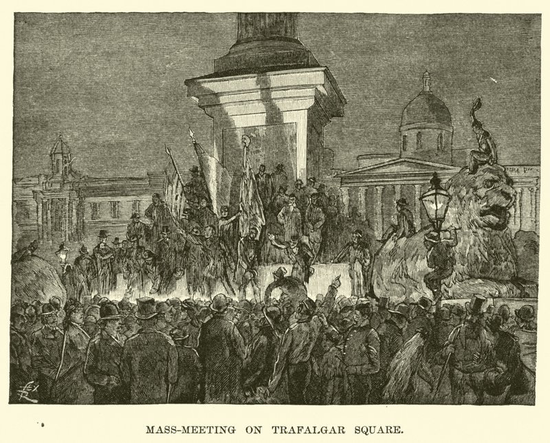 Raduno di Massa a Trafalgar Square da American School