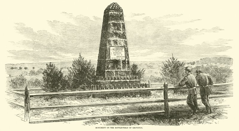Monumento sul campo di battaglia di Groveton, agosto 1862 da American School
