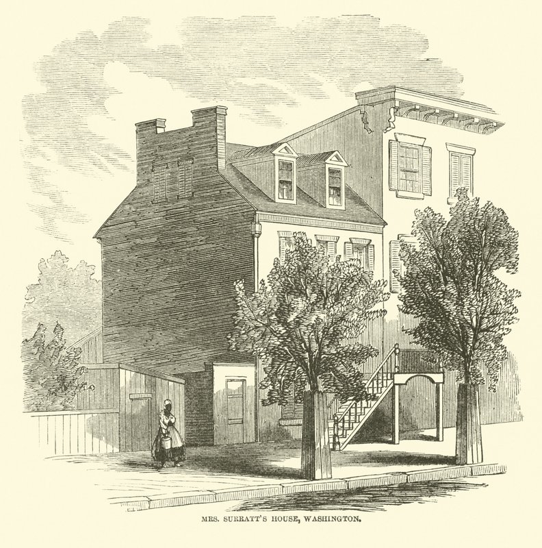 Casa di Mrs Surratt, Washington, aprile 1865 da American School