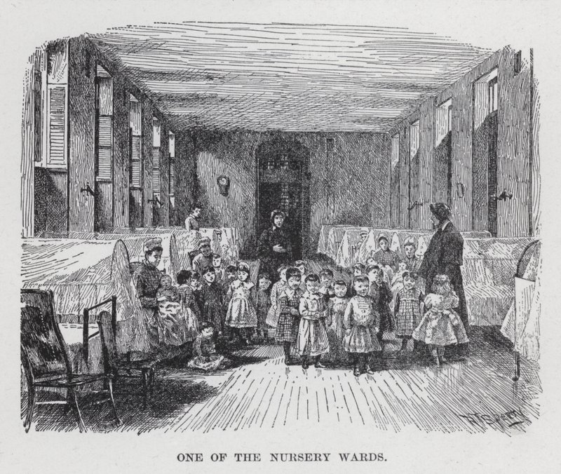 Uno dei reparti della nursery (litografia) da American School