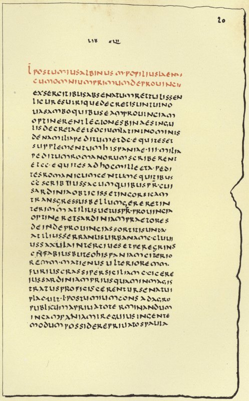 Pagina dalla Storia di Roma di Livio da American School