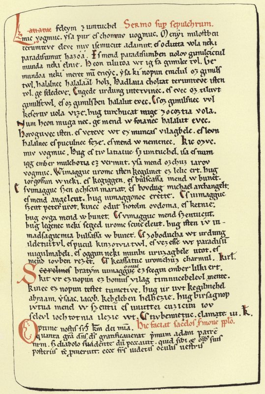 Pagina da un discorso ungherese sulla tomba da American School