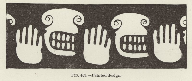 Disegno dipinto, mani e volti da American School
