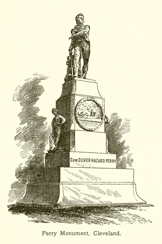Monumento di Perry, Cleveland, Lago Erie da American School