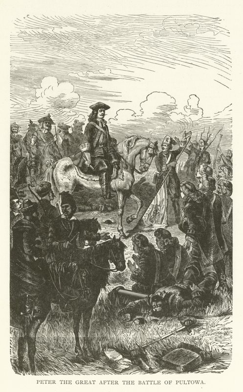 Pietro il Grande dopo la Battaglia di Poltava da American School